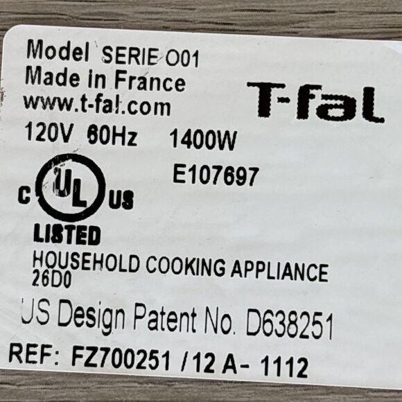 T-Fal Actifry Air Fryer Model Replacement Grill Screen Part Only SERIE 001 O01 - Picture 8 of 8